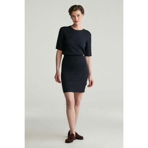 SZOKNYA GANT TEXTURED KNITTED SKIRT EVENING BLUE kép