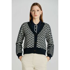 KARDIGÁN GANT INTARSIA CARDIGAN EVENING BLUE kép