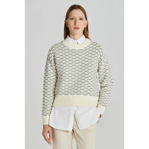 PULÓVER GANT INTARSIA C-NECK GREY MELANGE kép