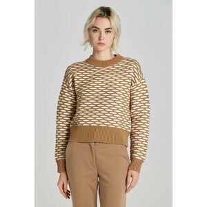 PULÓVER GANT INTARSIA C-NECK WARM KHAKI kép