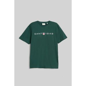 PÓLÓ GANT PRINTED GRAPHIC SS T-SHIRT TARTAN GREEN kép