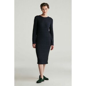 RUHA GANT TEXTURED KNIT DRESS EVENING BLUE kép