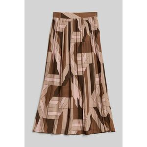 SZOKNYA GANT REG LETTERS PRINT PLEATED SKIRT ROASTED WALNUT kép