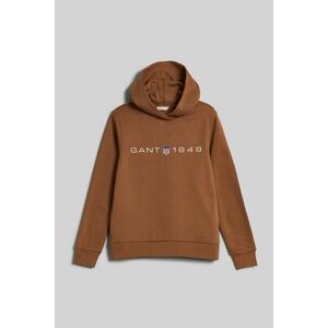 MELEGÍTŐ FELSŐ GANT REG PRINTED GRAPHIC HOODIE ROASTED WALNUT kép