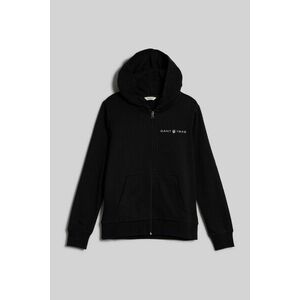 MELEGÍTŐ FELSŐ GANT REG PRINTED GRAPHIC ZIP HOOD BLACK kép