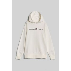 MELEGÍTŐ FELSŐ GANT PRINTED GRAPHIC HOODIE EGGSHELL kép