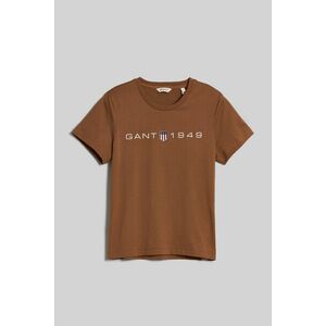 PÓLÓ GANT REG PRINTED GRAPHIC T-SHIRT ROASTED WALNUT kép