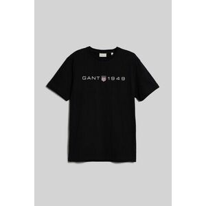 PÓLÓ GANT PRINTED GRAPHIC SS T-SHIRT BLACK kép