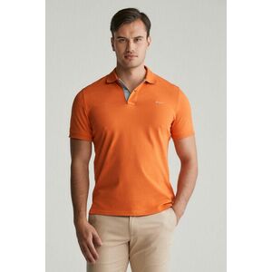 PÓLÓ GANT REG CONTRAST PIQUE SS RUGGER PUMPKIN ORANGE kép