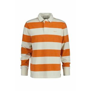 PÓLÓ GANT BLOCK STRIPE HEAVY RUGGER PUMPKIN ORANGE kép