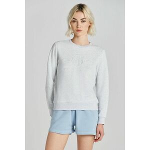 MELEGÍTŐ FELSŐ GANT REG TONAL SHIELD C-NECK SWEAT PALE GREY MELANGE kép