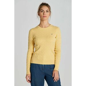 PULÓVER GANT STRETCH COTTON CABLE C-NECK DUSTY YELLOW kép