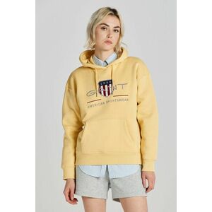 MELEGÍTŐ FELSŐ GANT REL ARCHIVE SHIELD HOODIE DUSTY YELLOW kép