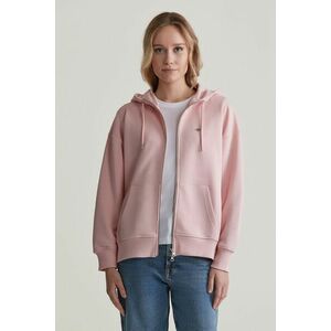 MELEGÍTŐ FELSŐ GANT REL SHIELD ZIP HOODIE FADED PINK kép