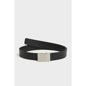 ÖV GANT PLAQUE BUCKLE LEATHER BELT BLACK kép