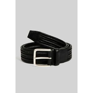 ÖV GANT LEATHER ELASTIC BRAIDED BELT BLACK kép