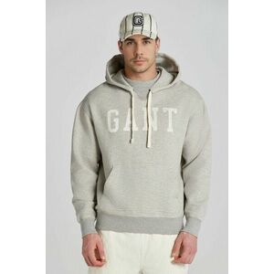 MELEGÍTŐ FELSŐ GANT HEATHER GRAPHIC HOODIE GREY MELANGE kép