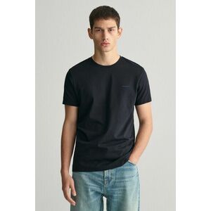 PÓLÓ GANT CONTRAST LOGO SS T-SHIRT BLACK kép