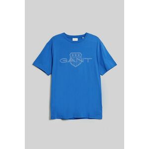 PÓLÓ GANT LOGO SS T-SHIRT RICH BLUE kép