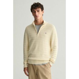 PULÓVER GANT STRIPE TEXTURED COTTON H-ZIP CREAM kép