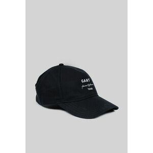 SAPKA GANT LOGO SCRIPT COTTON TWILL CAP BLACK kép