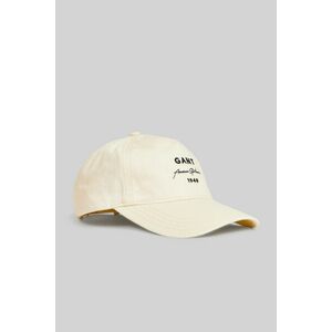 SAPKA GANT LOGO SCRIPT COTTON TWILL CAP CREAM kép