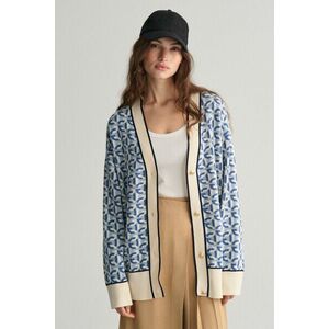 KARDIGÁN GANT JACQUARD G KNIT CARDIGAN DOVE BLUE kép