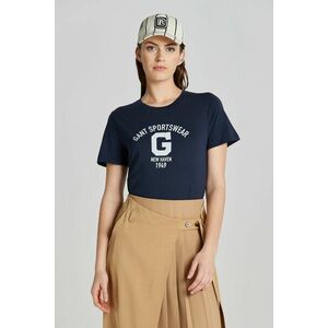 PÓLÓ GANT REG LOGO SS T-SHIRT EVENING BLUE kép