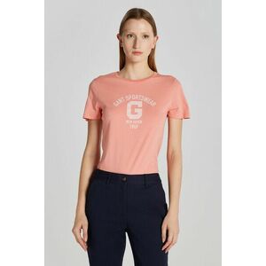 PÓLÓ GANT REG LOGO SS T-SHIRT PEACHY PINK kép