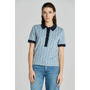 PÓLÓ GANT G-PATTERN JAQUARD SS POLO DOVE BLUE kép