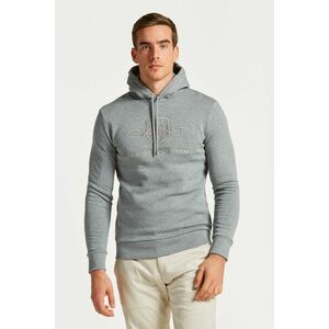 MELEGÍTŐ FELSŐ GANT REG TONAL SHIELD HOODIE GREY MELANGE kép