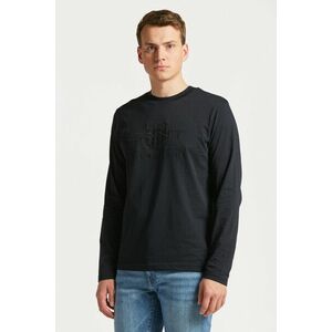 PÓLÓ GANT REG TONAL SHIELD LS T-SHIRT BLACK kép