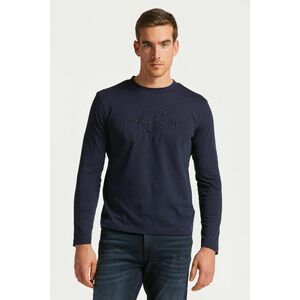 PÓLÓ GANT REG TONAL SHIELD LS T-SHIRT EVENING BLUE kép