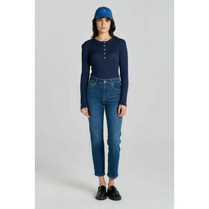 FARMER GANT CROPPED SLIM JEANS DARK BLUE BROKEN IN kép