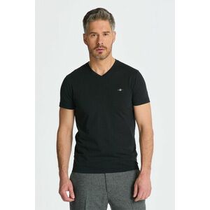 PÓLÓ GANT SLIM SHIELD V-NECK T-SHIRT BLACK kép