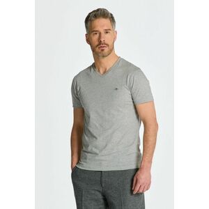 PÓLÓ GANT SLIM SHIELD V-NECK T-SHIRT GREY MELANGE kép