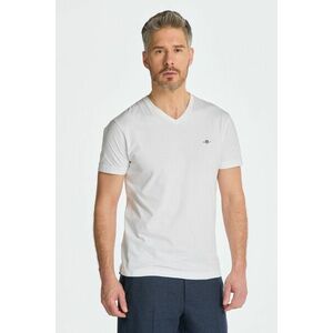 PÓLÓ GANT SLIM SHIELD V-NECK T-SHIRT WHITE kép