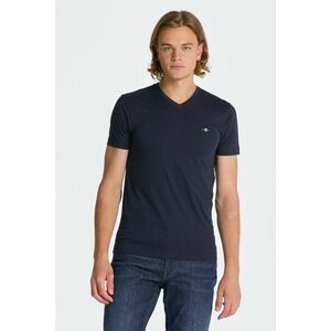 PÓLÓ GANT SLIM SHIELD V-NECK T-SHIRT EVENING BLUE kép