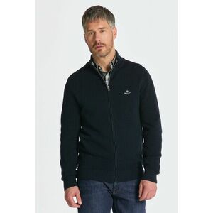 PULÓVER GANT COTTON PIQUE ZIP CARDIGAN EVENING BLUE kép