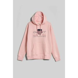 MELEGÍTŐ FELSŐ GANT REL ARCHIVE SHIELD HOODIE FADED PINK kép