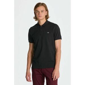 PÓLÓ GANT REG SHIELD SS PIQUE POLO BLACK kép