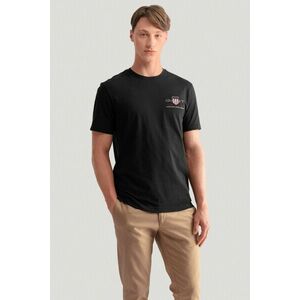 PÓLÓ GANT REG ARCHIVE SHIELD EMB SS T-SHIRT BLACK kép