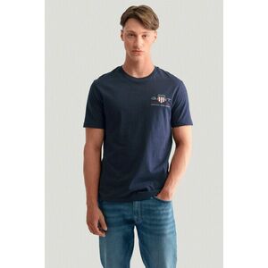 PÓLÓ GANT REG ARCHIVE SHIELD EMB SS T-SHIRT EVENING BLUE kép