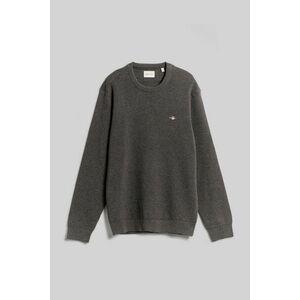 PULÓVER GANT TEXTURED COTTON C-NECK ANTRACIT MELANGE kép