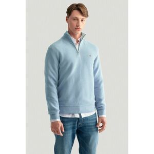 PULÓVER GANT TEXTURED COTTON H-ZIP STORMY SEA kép