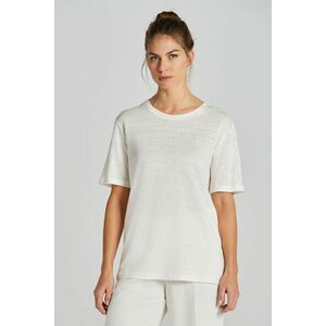 PÓLÓ GANT LINEN SS T-SHIRT EGGSHELL kép