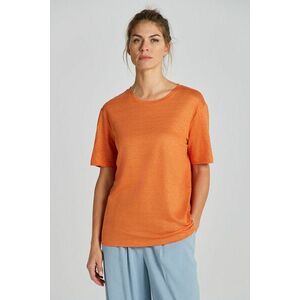 PÓLÓ GANT LINEN SS T-SHIRT PUMPKIN ORANGE kép