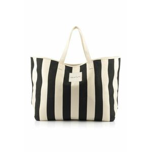 TÁSKA GANT STRIPED CANVAS BEACH BAG BLACK kép