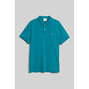 PÓLÓ GANT REG SHIELD SS PIQUE POLO OCEAN TURQUOSIE kép