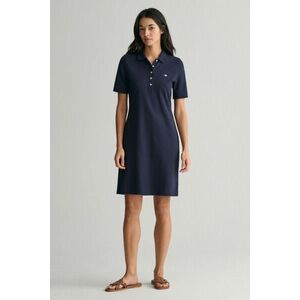 RUHA GANT SLIM SHIELD SS PIQUE POLO DRESS EVENING BLUE kép